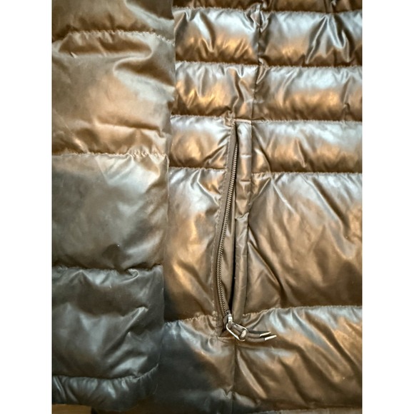 Lole Women's Dark Grey Down Puffer Jacket Hooded Size Medium Full Zip Winter - Picture 4 of 16